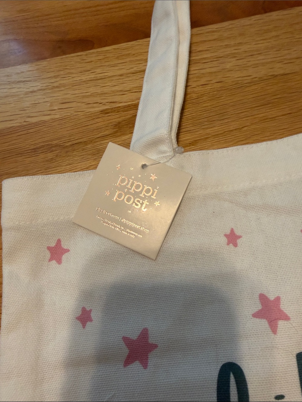 Pippi Post Canvas Book Tote Bag "The Library Is Calling" - Picture 2 of 4